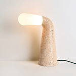 Nilo Travertine Table Lamp – Sculptural Stone Accent Light