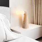 Nilo Travertine Table Lamp – Sculptural Stone Accent Light
