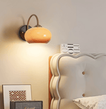 Nilo Wall Sconce in Amber Glass and Brass for Modern Interiors