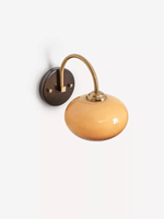 Nilo Wall Sconce in Amber Glass and Brass for Modern Interiors