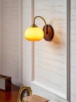 Nilo Wall Sconce in Amber Glass and Brass for Modern Interiors