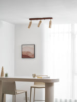 Nimbus Ceiling Spotlight in Walnut and Travertine