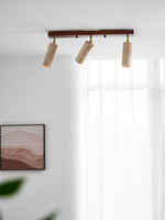 Nimbus Ceiling Spotlight in Walnut and Travertine