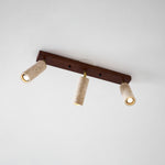 Nimbus Ceiling Spotlight in Walnut and Travertine