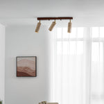 Nimbus Ceiling Spotlight in Walnut and Travertine