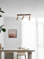 Nimbus Ceiling Spotlight in Walnut and Travertine