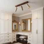 Nimbus Ceiling Spotlight in Walnut and Travertine