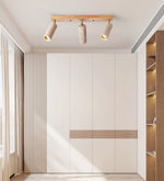Nimbus Ceiling Spotlight in Walnut and Travertine