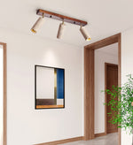 Nimbus Ceiling Spotlight in Walnut and Travertine