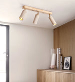 Nimbus Ceiling Spotlight in Walnut and Travertine