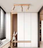 Nimbus Ceiling Spotlight in Walnut and Travertine