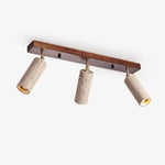 Nimbus Ceiling Spotlight in Walnut and Travertine