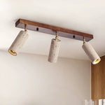 Nimbus Ceiling Spotlight in Walnut and Travertine