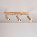 Nimbus Ceiling Spotlight in Walnut and Travertine
