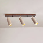 Nimbus Ceiling Spotlight in Walnut and Travertine
