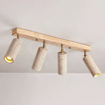 Nimbus Ceiling Spotlight in Walnut and Travertine