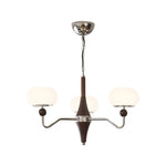 Nimira Modern Wood & Glass Chandelier – 8-Light Sculptural Pendant