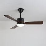 Nimora Ceiling Fan Light with LED and Remote – Modern Walnut Finish
