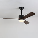 Nimora Ceiling Fan Light with LED and Remote – Modern Walnut Finish