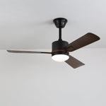 Nimora Ceiling Fan Light with LED and Remote – Modern Walnut Finish