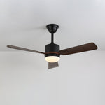 Nimora Ceiling Fan Light with LED and Remote – Modern Walnut Finish