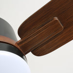 Nimora Ceiling Fan Light with LED and Remote – Modern Walnut Finish