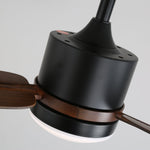 Nimora Ceiling Fan Light with LED and Remote – Modern Walnut Finish