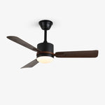 Nimora Ceiling Fan Light with LED and Remote – Modern Walnut Finish
