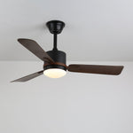 Nimora Ceiling Fan Light with LED and Remote – Modern Walnut Finish