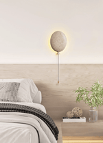 Nino Travertine Wall Sconce — Sculptural Balloon LED Light
