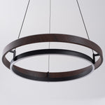 Haloa Modern Wood and Metal LED Pendant Light for Dining and Living Spaces