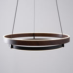 Haloa Modern Wood and Metal LED Pendant Light for Dining and Living Spaces
