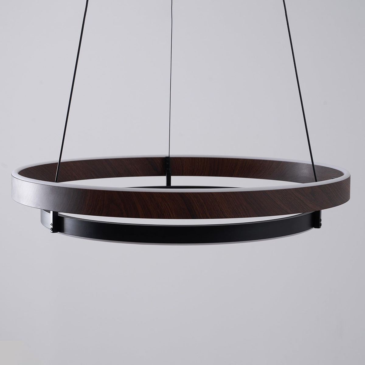 Haloa Modern Wood and Metal LED Pendant Light for Dining and Living Spaces