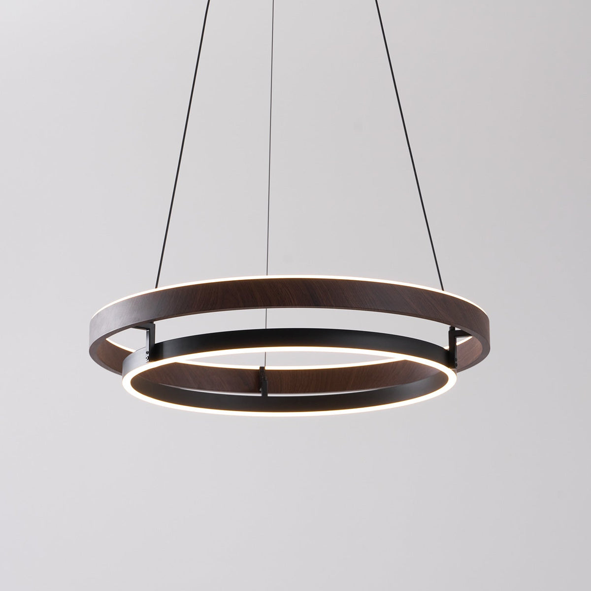 Haloa Modern Wood and Metal LED Pendant Light for Dining and Living Spaces