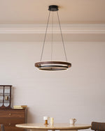 Haloa Modern Wood and Metal LED Pendant Light for Dining and Living Spaces