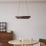 Haloa Modern Wood and Metal LED Pendant Light for Dining and Living Spaces