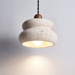 Nivora Travertine Pendant Light – Sculptural Stone Hanging Lamp for Modern Interiors