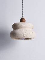 Nivora Travertine Pendant Light – Sculptural Stone Hanging Lamp for Modern Interiors