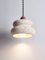 Nivora Travertine Pendant Light – Sculptural Stone Hanging Lamp for Modern Interiors