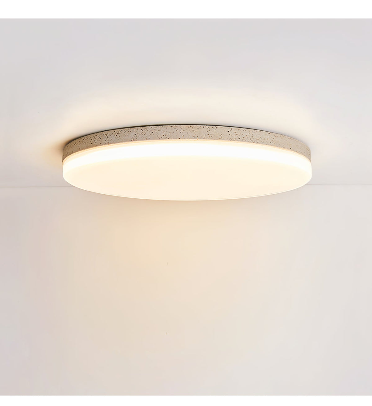 Noa Travertine Ceiling Light – Modern Natural Stone Flush Mount for Bedroom & Living Room