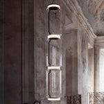 Modular Glass LED Pendant Light with Cylinder, Cone & Bowl Shades