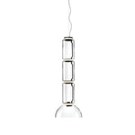 Modular Glass LED Pendant Light with Cylinder, Cone & Bowl Shades