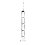 Modular Glass LED Pendant Light with Cylinder, Cone & Bowl Shades