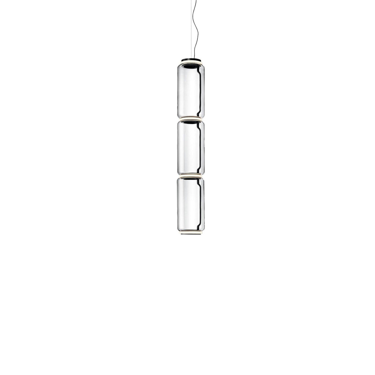 Modular Glass LED Pendant Light with Cylinder, Cone & Bowl Shades