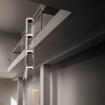 Modular Glass LED Pendant Light with Cylinder, Cone & Bowl Shades