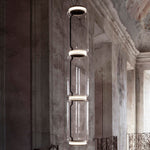 Modular Glass LED Pendant Light with Cylinder, Cone & Bowl Shades