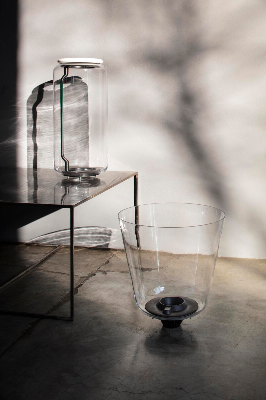 Modular Glass LED Pendant Light with Cylinder, Cone & Bowl Shades
