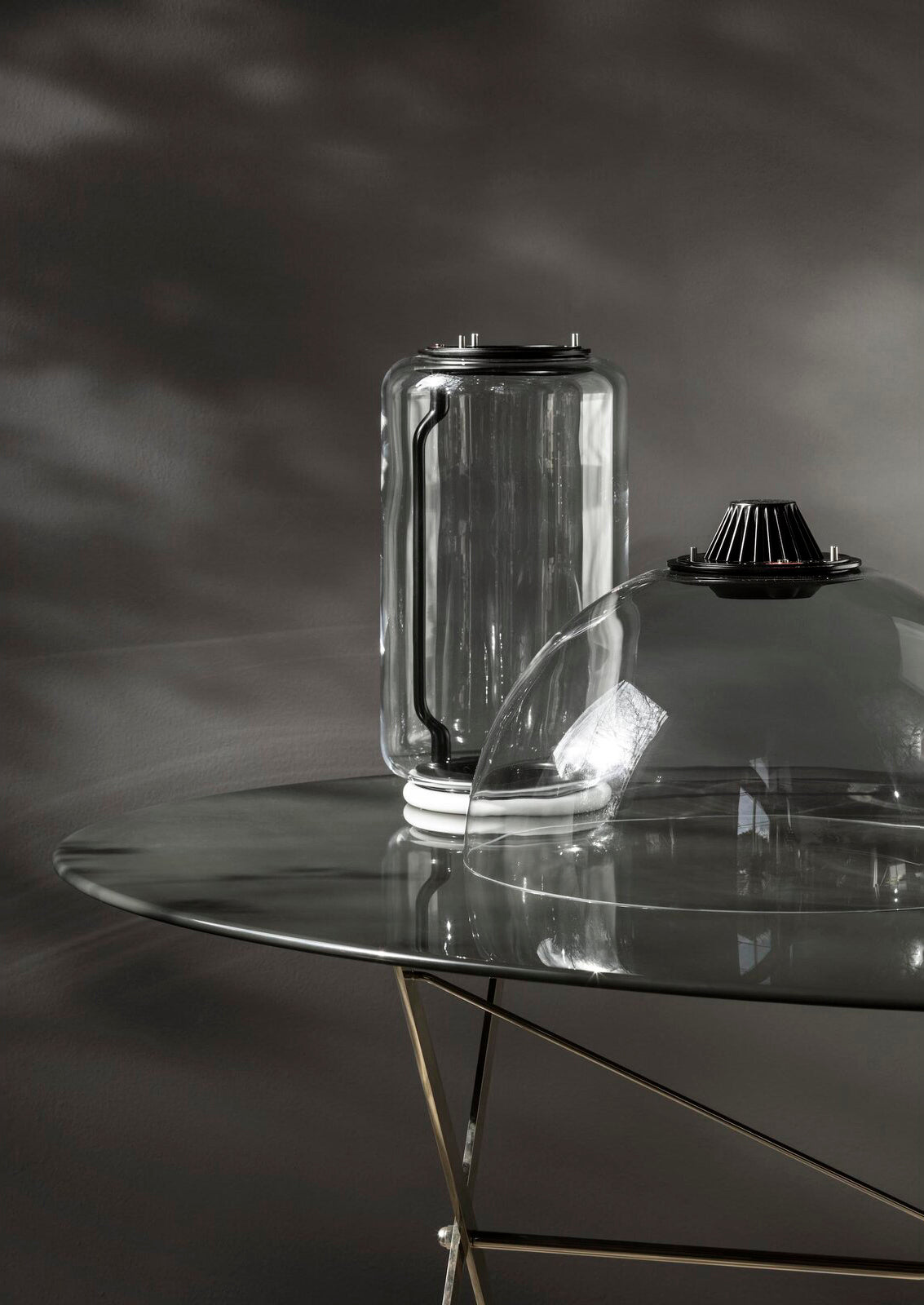 Modular Glass LED Pendant Light with Cylinder, Cone & Bowl Shades