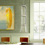 Modular Glass LED Pendant Light with Cylinder, Cone & Bowl Shades