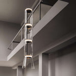 Modular Glass LED Pendant Light with Cylinder, Cone & Bowl Shades
